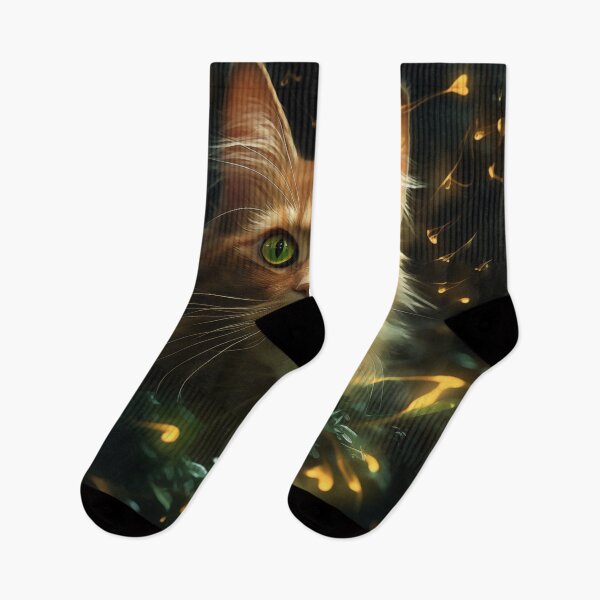 Item preview, Cat and Fireflies designed and sold by Rtymer.