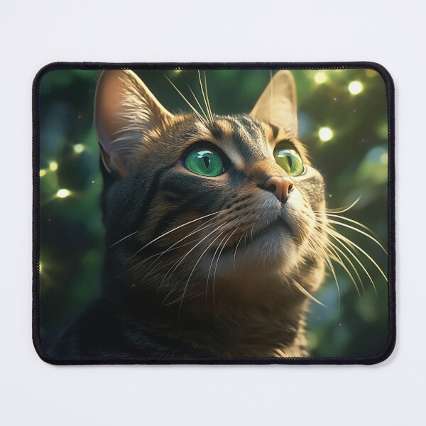 Item preview, Cat and Fireflies designed and sold by Rtymer.