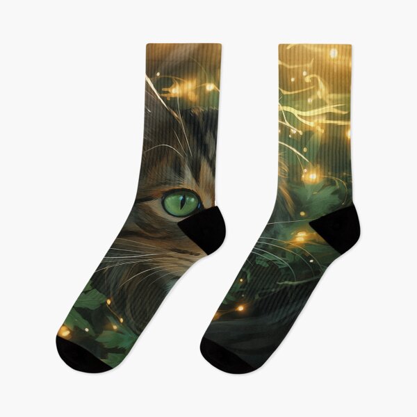 Item preview, Cat and Fireflies designed and sold by Rtymer.
