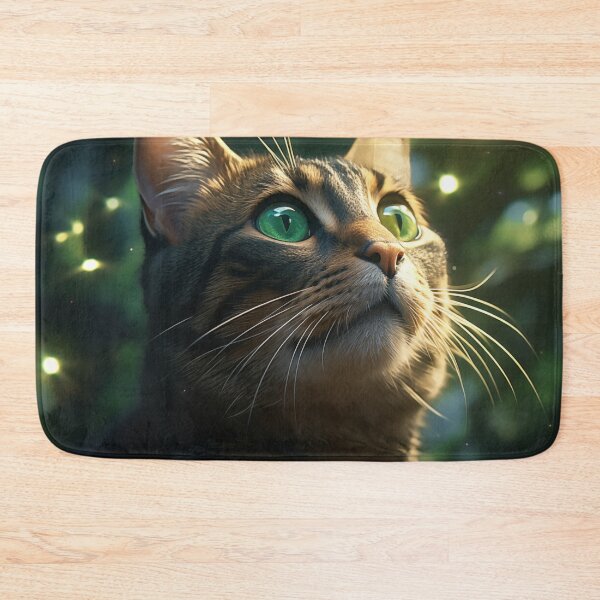 Item preview, Cat and Fireflies designed and sold by Rtymer.