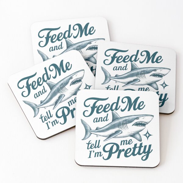 Item preview, Feed Me and tell me I´m pretty Shark graphic design designed and sold by Dominika Farkašová.