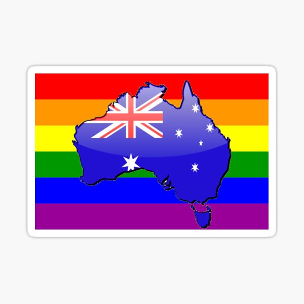 Item preview, Australia Gay Pride - Australia LGBT - Australia Rainbow Flag designed and sold by Galvanized.
