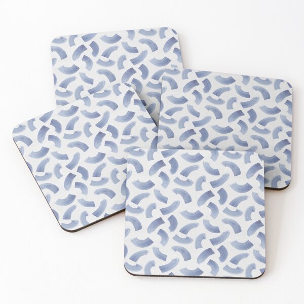 Item preview, Handmade semi circles brush strokes blue designed and sold by Alessandro Remo Mazzoni Remotextiles.