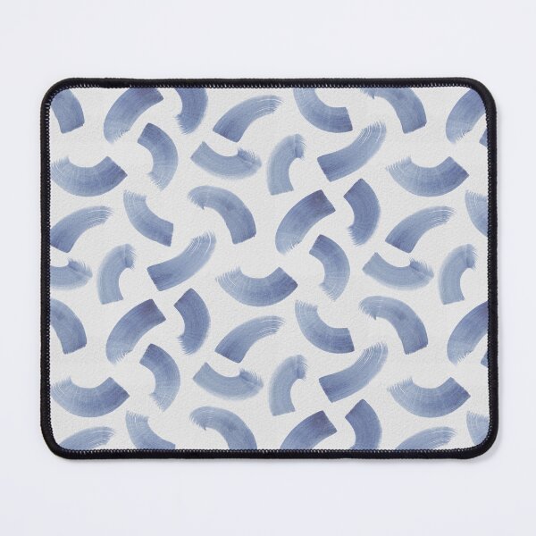 Item preview, Handmade semi circles brush strokes blue designed and sold by Alessandro Remo Mazzoni Remotextiles.