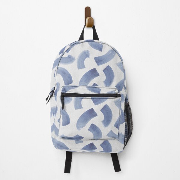 Item preview, Handmade semi circles brush strokes blue designed and sold by Alessandro Remo Mazzoni Remotextiles.