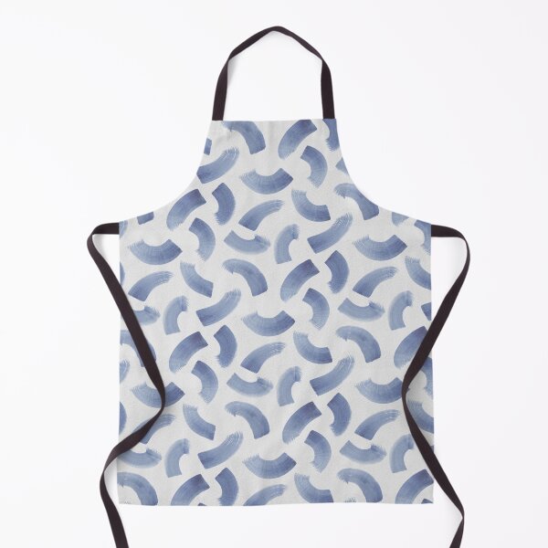 Item preview, Handmade semi circles brush strokes blue designed and sold by Alessandro Remo Mazzoni Remotextiles.
