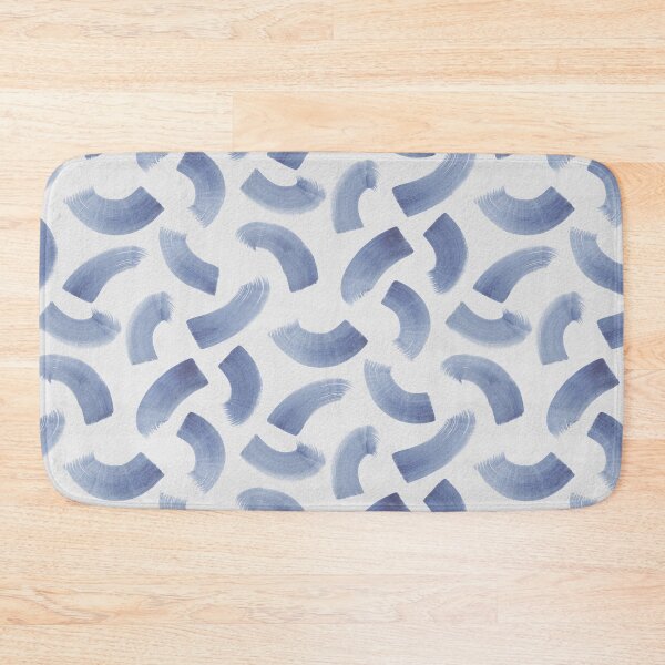Item preview, Handmade semi circles brush strokes blue designed and sold by Alessandro Remo Mazzoni Remotextiles.