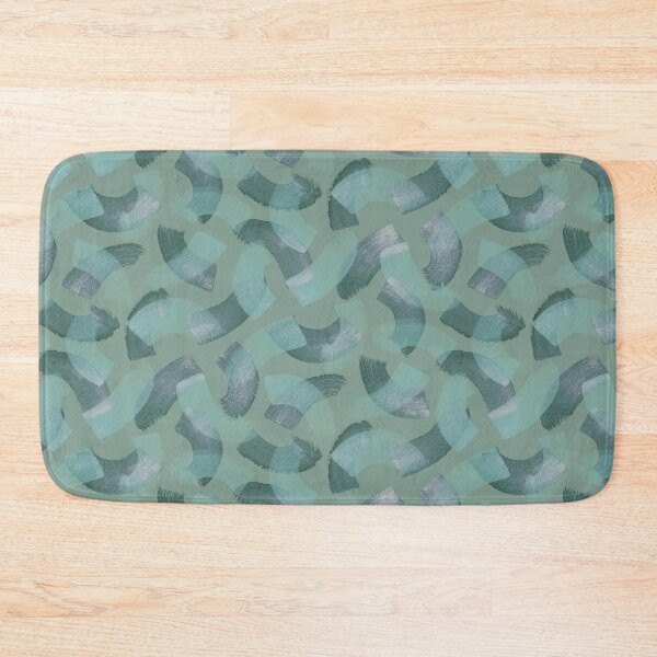 Item preview, Handmade semi circles brush strokes sage green designed and sold by Alessandro Remo Mazzoni Remotextiles.