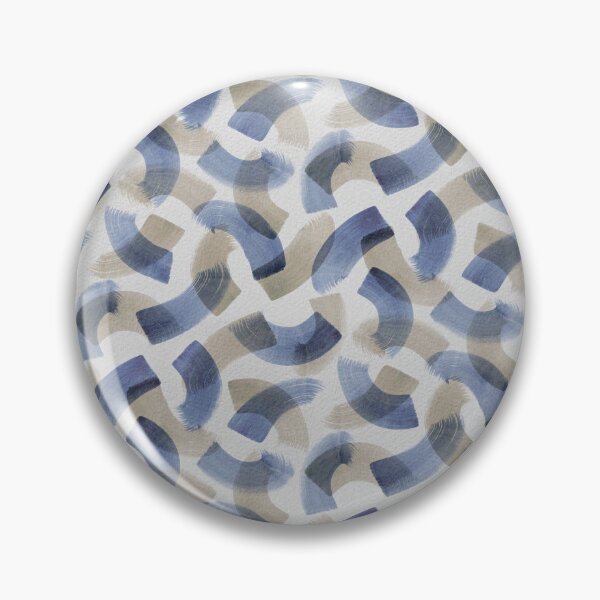 Item preview, Copy of Handmade semi circles brush strokes blue brown designed and sold by Alessandro Remo Mazzoni Remotextiles.