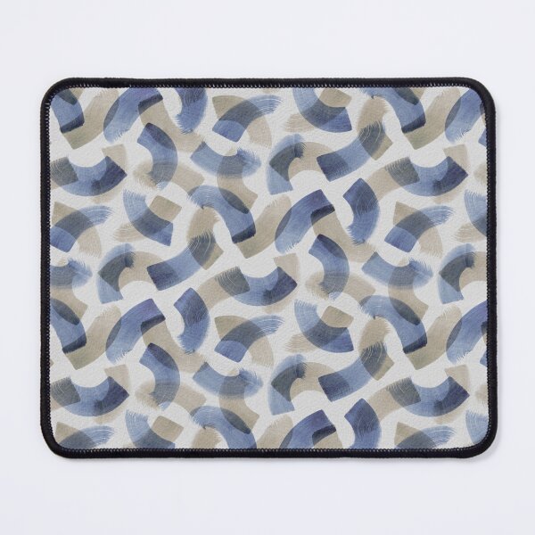 Item preview, Copy of Handmade semi circles brush strokes blue brown designed and sold by Alessandro Remo Mazzoni Remotextiles.