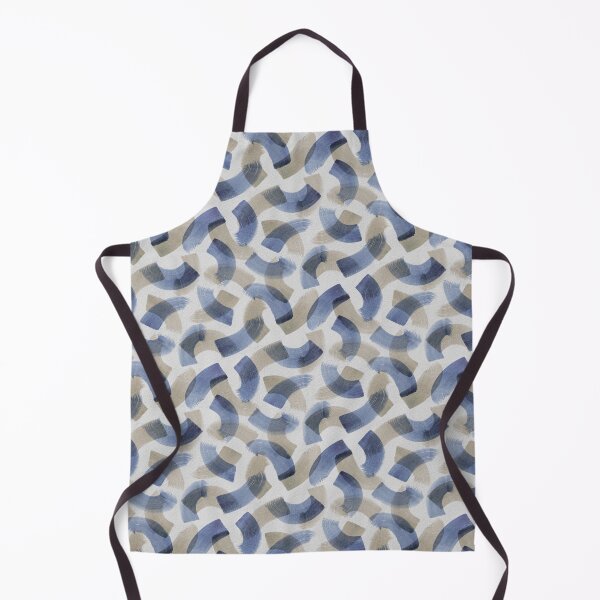 Item preview, Copy of Handmade semi circles brush strokes blue brown designed and sold by Alessandro Remo Mazzoni Remotextiles.