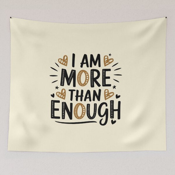 Item preview, I Am More Than Enough | Inspirational Motivational Quote Design designed and sold by DEEPDesignsART.