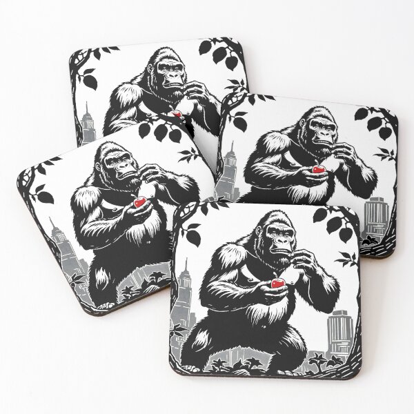 Item preview, King Kong eats an apple designed and sold by Harry Wibier.