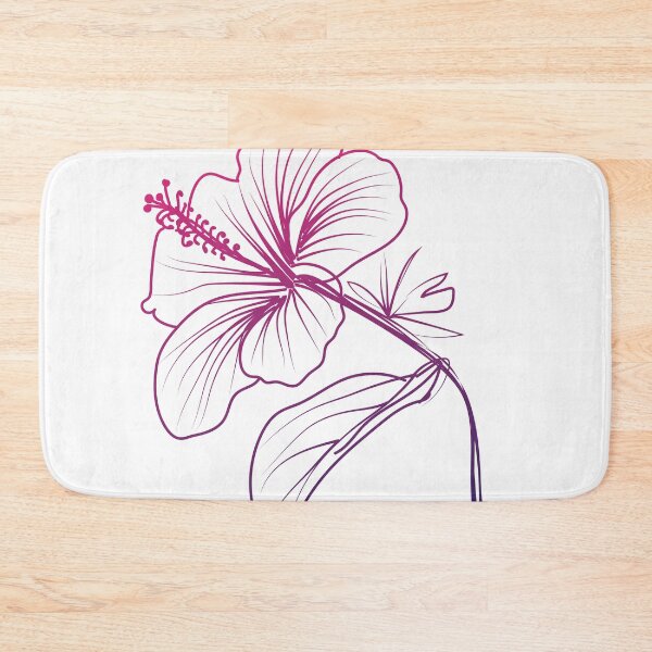 Item preview, Gradient Hibiscus Line Art designed and sold by PURNOMATRA.