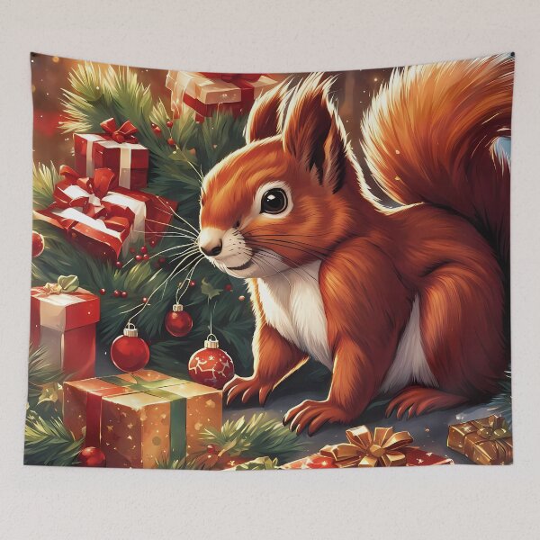 Item preview, Red Squirrels celebrating Christmas  designed and sold by Colin Bentham.