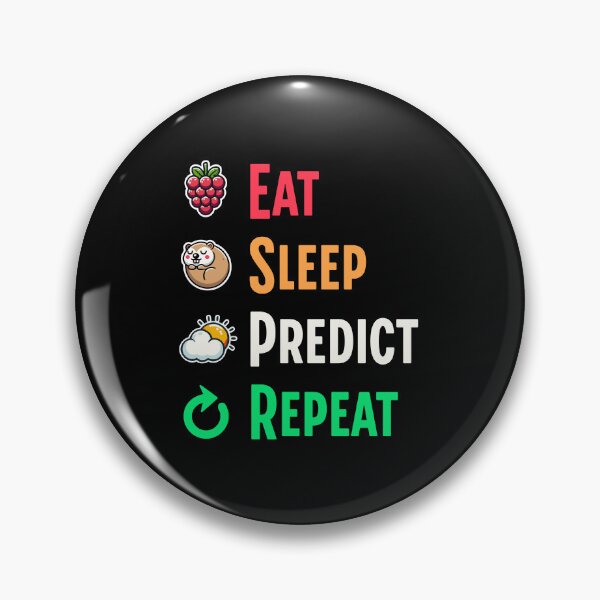 Item preview, Eat sleep predict repeat Groundhog designed and sold by Visual-digital.