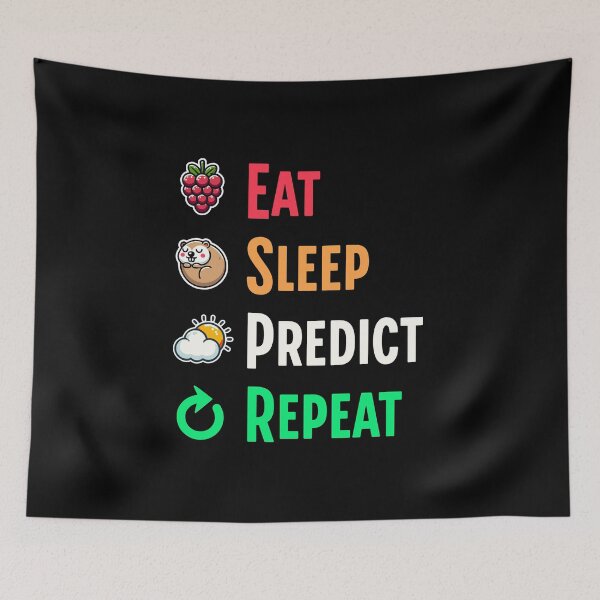 Item preview, Eat sleep predict repeat Groundhog designed and sold by Visual-digital.