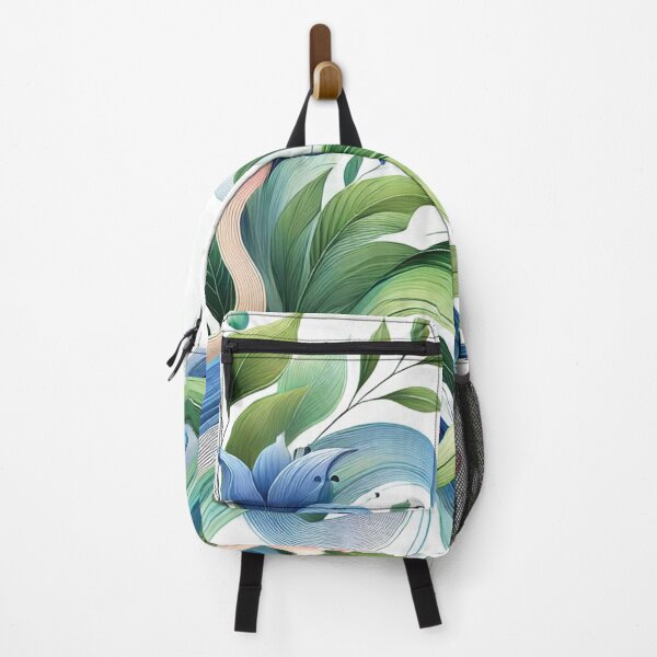 Item preview, Serene Nature Abstract – Flowing Leaves, Flowers, and Water Waves Design designed and sold by PawtopiaDesigns.