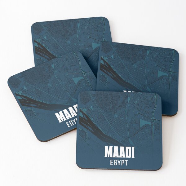 Item preview, minimalistic map maadi egypt  designed and sold by redbublemahmoud.