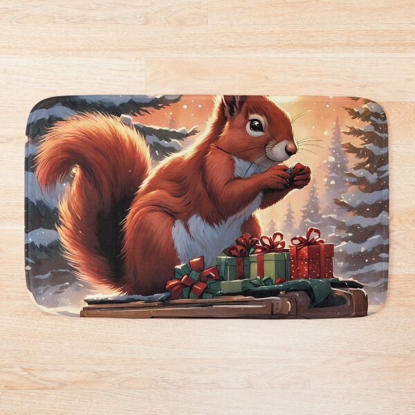 Item preview, Red Squirrels celebrating Christmas  designed and sold by Colin Bentham.