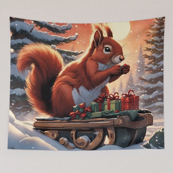 Item preview, Red Squirrels celebrating Christmas  designed and sold by Colin Bentham.