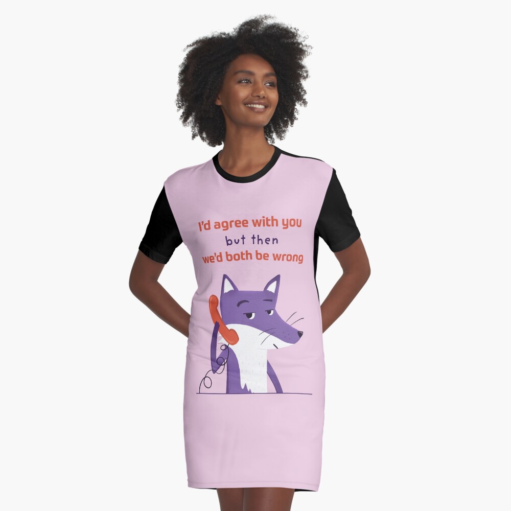 Item preview, Graphic T-Shirt Dress designed and sold by ItsPurpleFox.