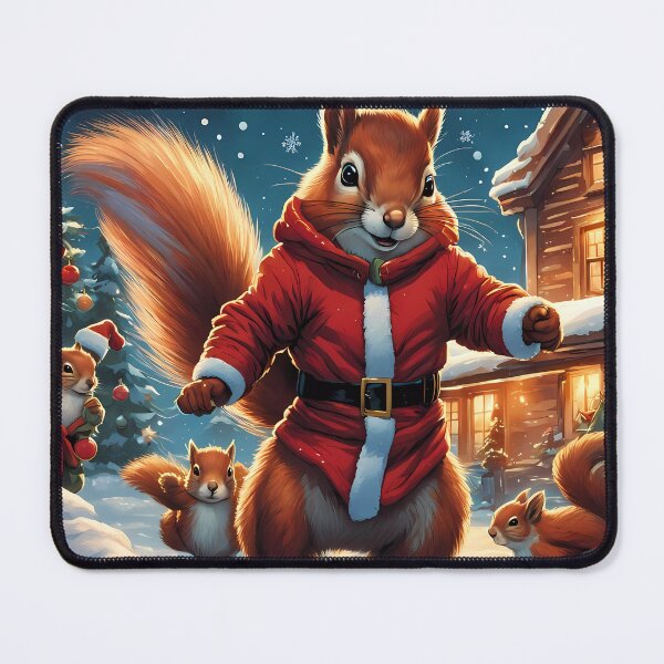 Item preview, Red Squirrels celebrating Christmas  designed and sold by Colin Bentham.