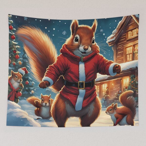 Item preview, Red Squirrels celebrating Christmas  designed and sold by Colin Bentham.