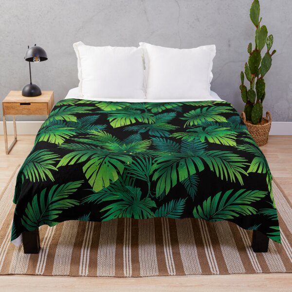 Artikelvorschau, Grünes Palmblattmuster - Retro Tropical entworfen und verkauft von BuRetro.