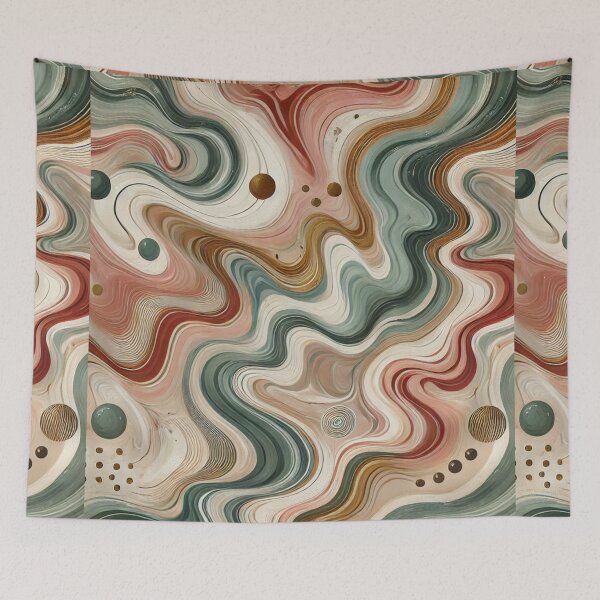 Item preview, Liquid Swirl Abstract Pattern | Bohemian Chic Earthy Tones Design designed and sold by DEEPDesignsART.