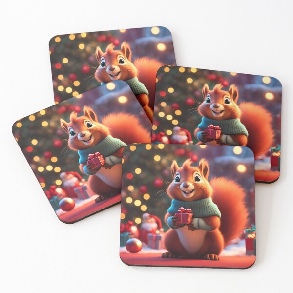 Item preview, Red Squirrels celebrating Christmas  designed and sold by Colin Bentham.