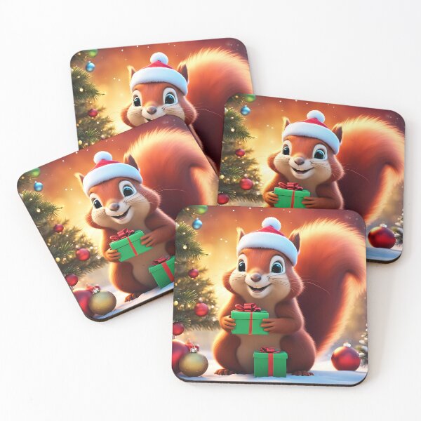 Item preview, Red Squirrels celebrating Christmas  designed and sold by Colin Bentham.