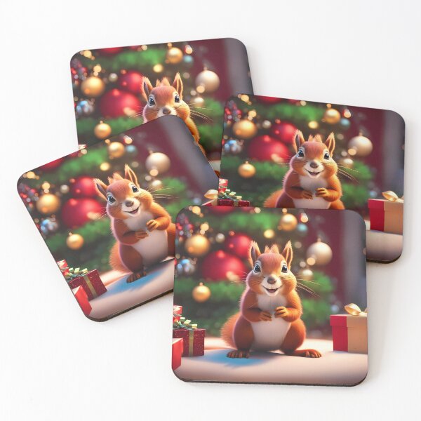 Item preview, Red Squirrels celebrating Christmas  designed and sold by Colin Bentham.