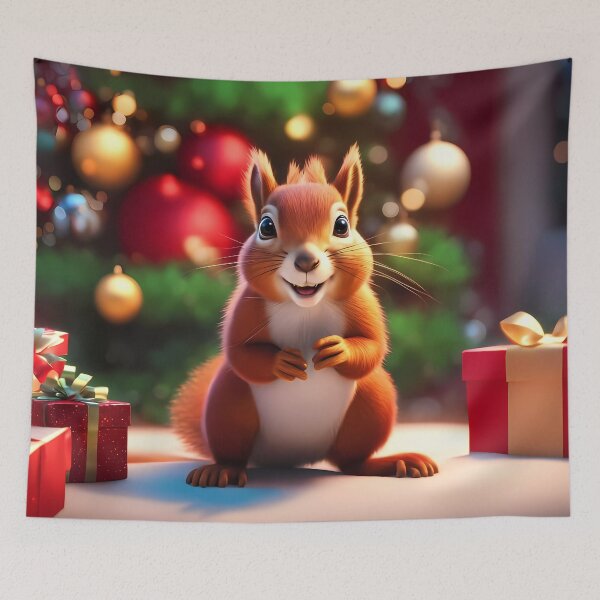 Item preview, Red Squirrels celebrating Christmas  designed and sold by Colin Bentham.