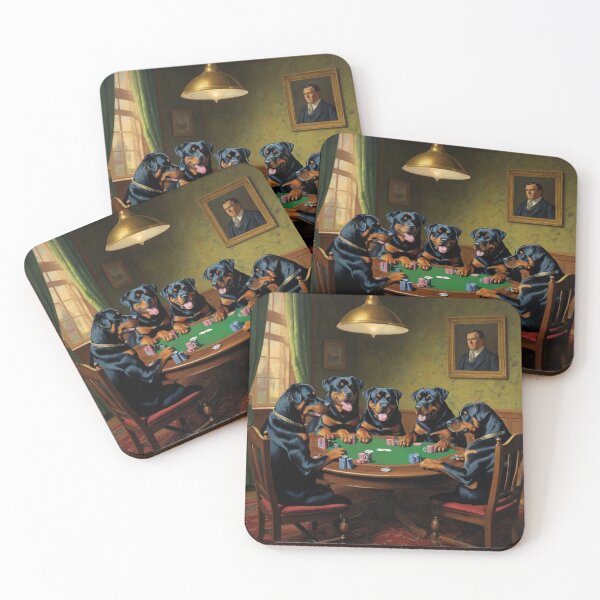 Item preview, Dogs Playing Poker Rottweiler Rottweilers breed Dog Card Game Cards designed and sold by Draculaura2009.