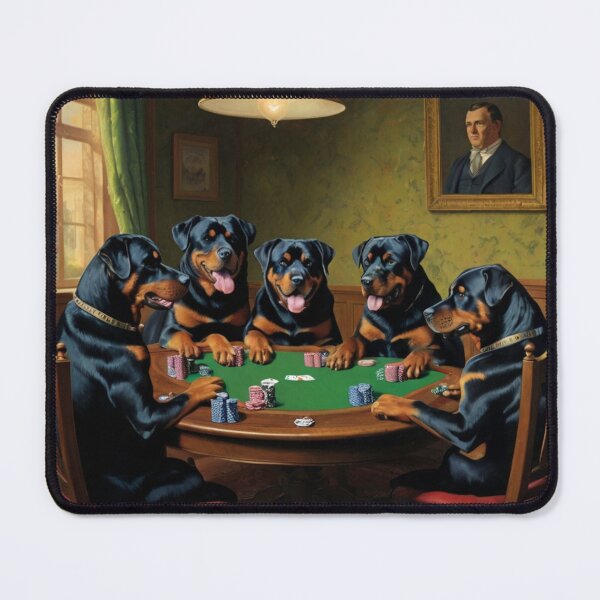 Item preview, Dogs Playing Poker Rottweiler Rottweilers breed Dog Card Game Cards designed and sold by Draculaura2009.