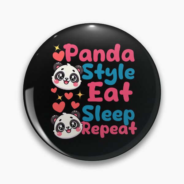 Item preview, panda Style eat Sleep Repeat, Cute kawaii panda  designed and sold by LWOI.