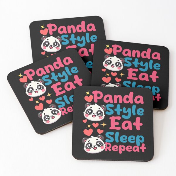 Item preview, panda Style eat Sleep Repeat, Cute kawaii panda  designed and sold by LWOI.