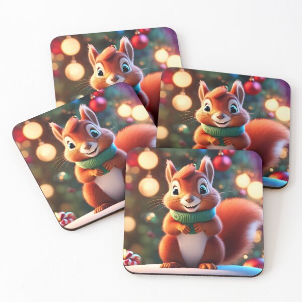 Item preview, Red Squirrels celebrating Christmas  designed and sold by Colin Bentham.