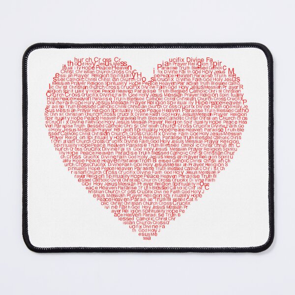 Item preview, Word heart illustration with Christian and religious words designed and sold by eurosouvenir.