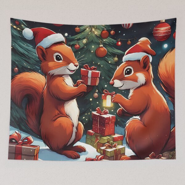 Item preview, Red Squirrels celebrating Christmas  designed and sold by Colin Bentham.