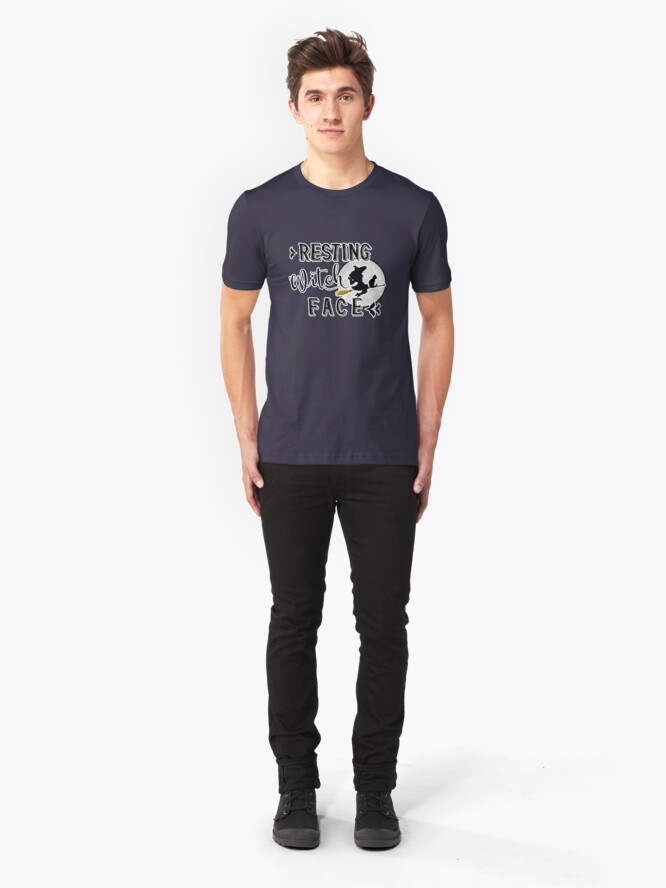 Alternate view of resting witch face Slim Fit T-Shirt