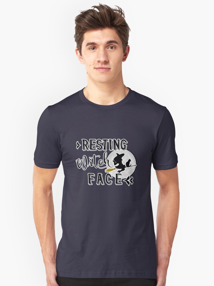 Alternate view of resting witch face Slim Fit T-Shirt