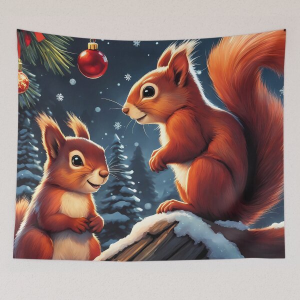 Item preview, Red Squirrels celebrating Christmas  designed and sold by Colin Bentham.