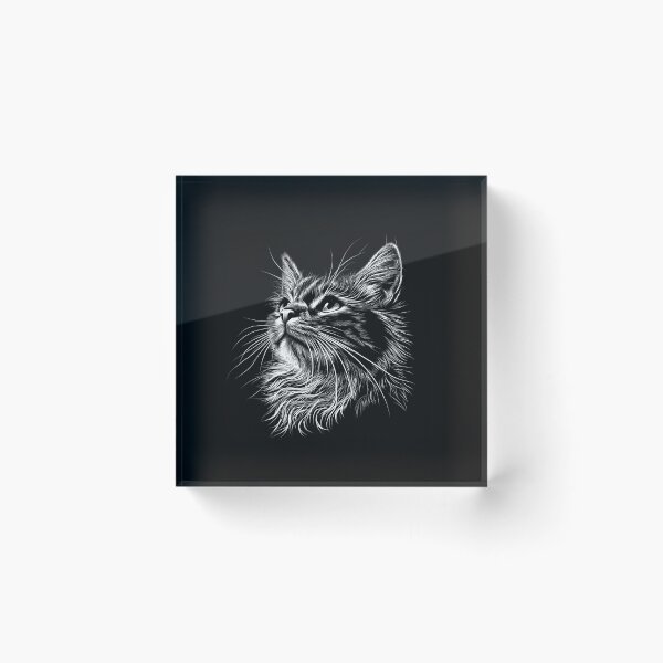 Item preview, A cat in a striking monochromatic style. designed and sold by HEMRO.