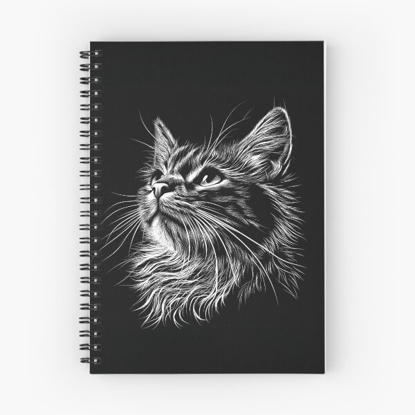 Item preview, A cat in a striking monochromatic style. designed and sold by HEMRO.