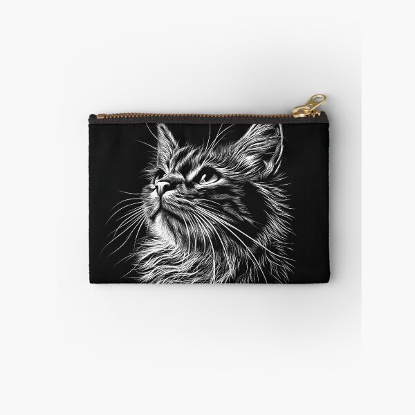 Item preview, A cat in a striking monochromatic style. designed and sold by HEMRO.
