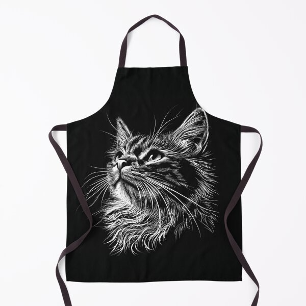 Item preview, A cat in a striking monochromatic style. designed and sold by HEMRO.
