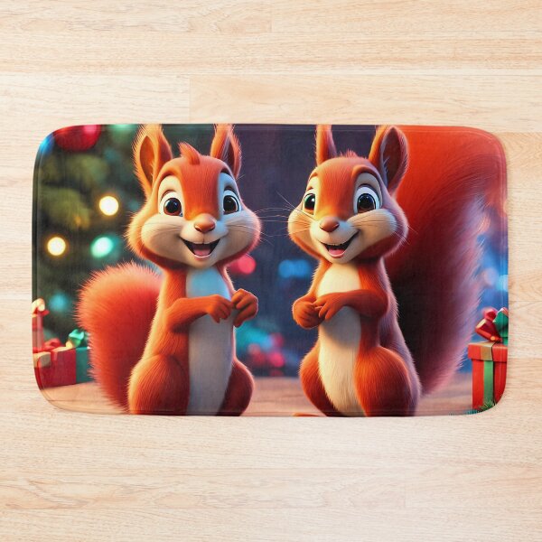 Item preview, Red Squirrels celebrating Christmas  designed and sold by Colin Bentham.