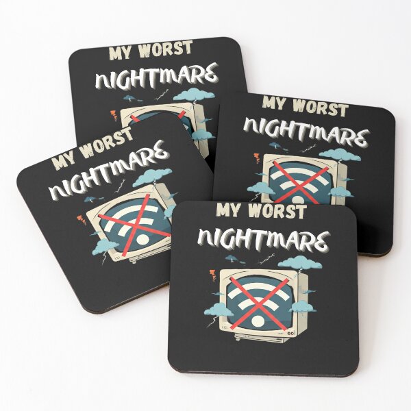 Item preview, My worst nightmare, no wi-fi, the perfect t-shirt for those who can’t imagine life without the interne designed and sold by FelkMariShop.